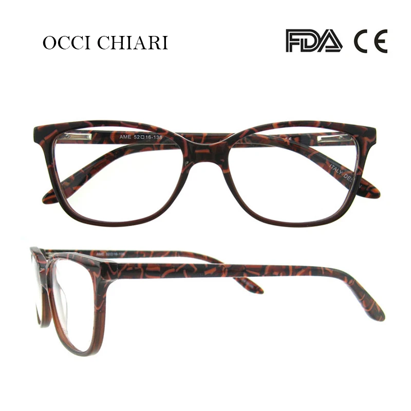 OCCI CHIARI, ручная работа для женщин, фирменный дизайн, по рецепту, линзы Nerd, медицинские оптические очки, оправа, фиолетовый W-CERIATI - Цвет оправы: C4