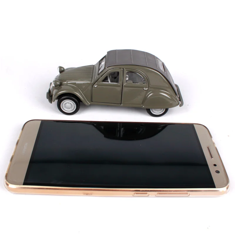 Bburago 1:32 винтажный 1952 Citroen 2cv серый автомобиль литье под давлением с базой открытые