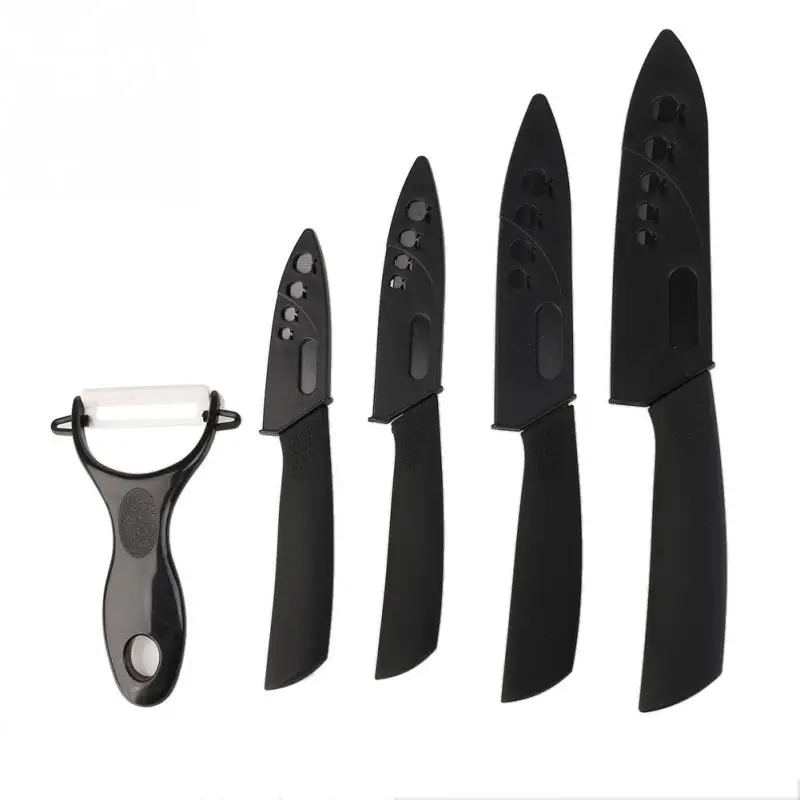 Black Blade Ceramic Knife sets for kitchen knives set ABS Handle Kitchenware with peeler 3&quot4&quot5&quot6&quot inch Kitchen knife | Дом и
