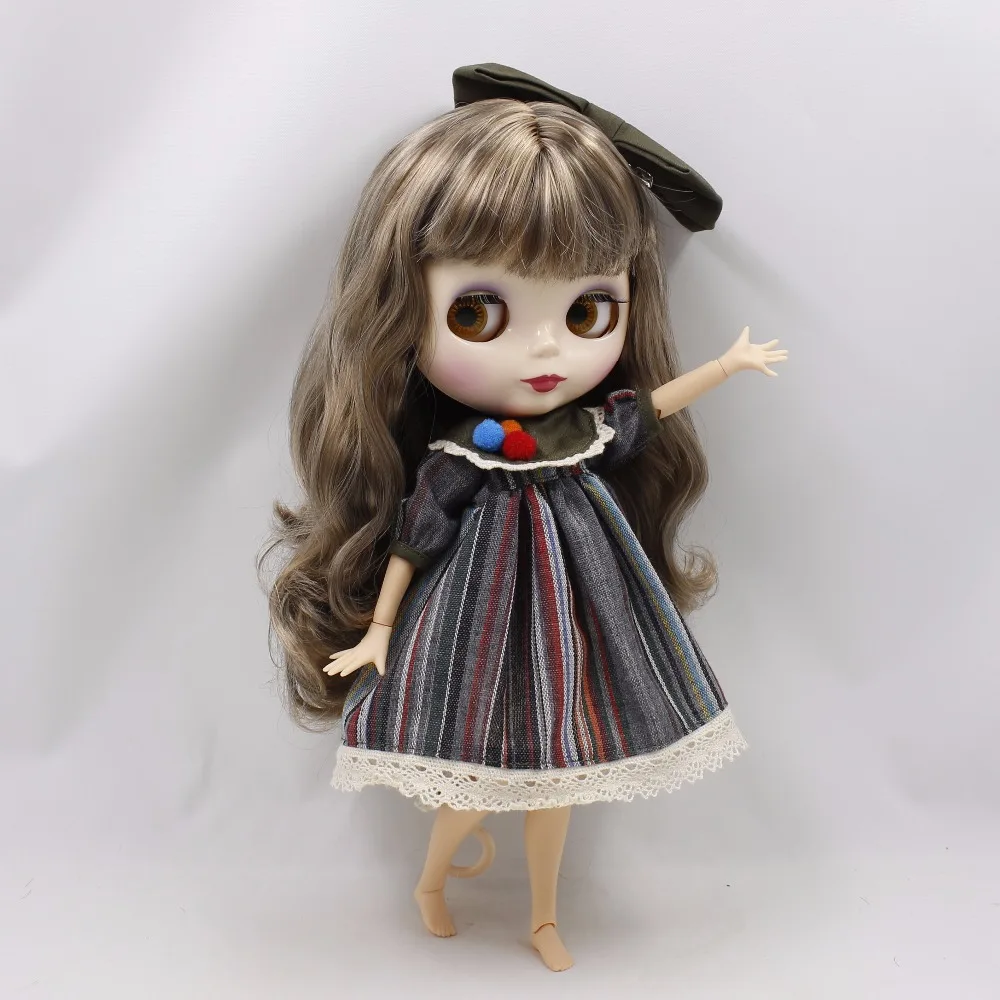 Фабричная кукла blyth 1/6 шарнирное тело Розовые Смешанные коричневые волосы с