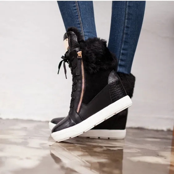 ботильоны на танкетке женская зимняя обувь дутики женские зимние сапоги