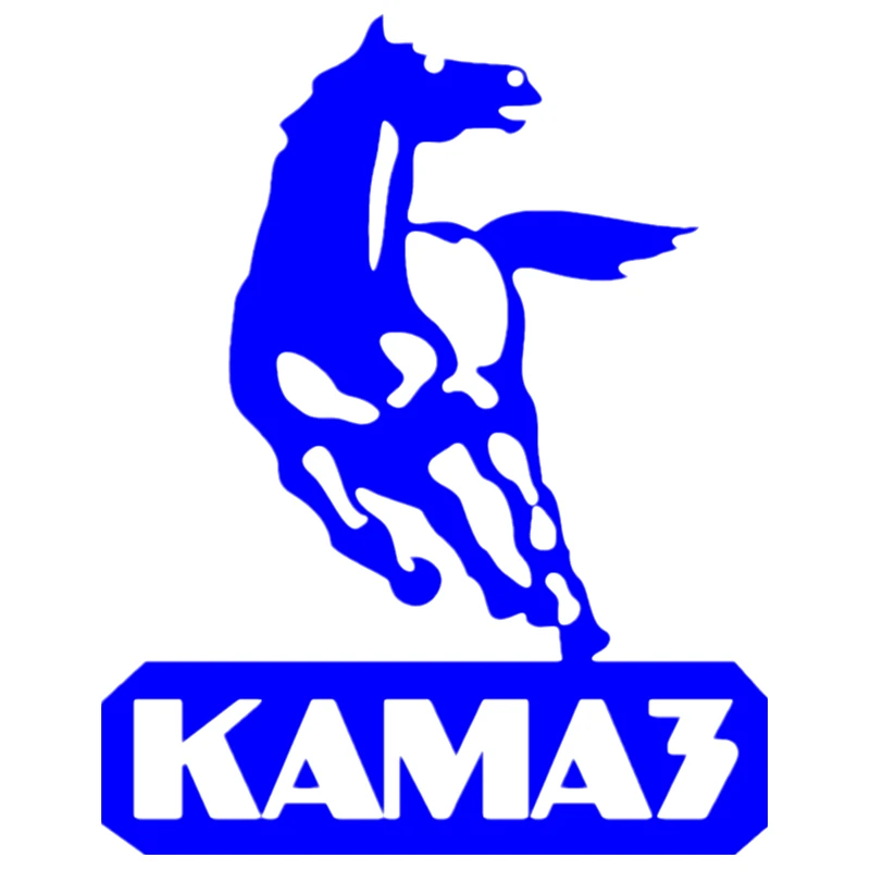 

CS-814#15*19cm 24*30cm KAMAZ logo funny car sticker vinyl decal white/black for auto car stickers styling car decoration