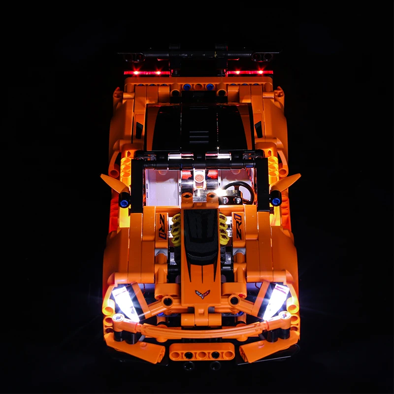 Светодиодный светильник с Lego 42093 строительные блоки Chevrolet ZR1 спортивный