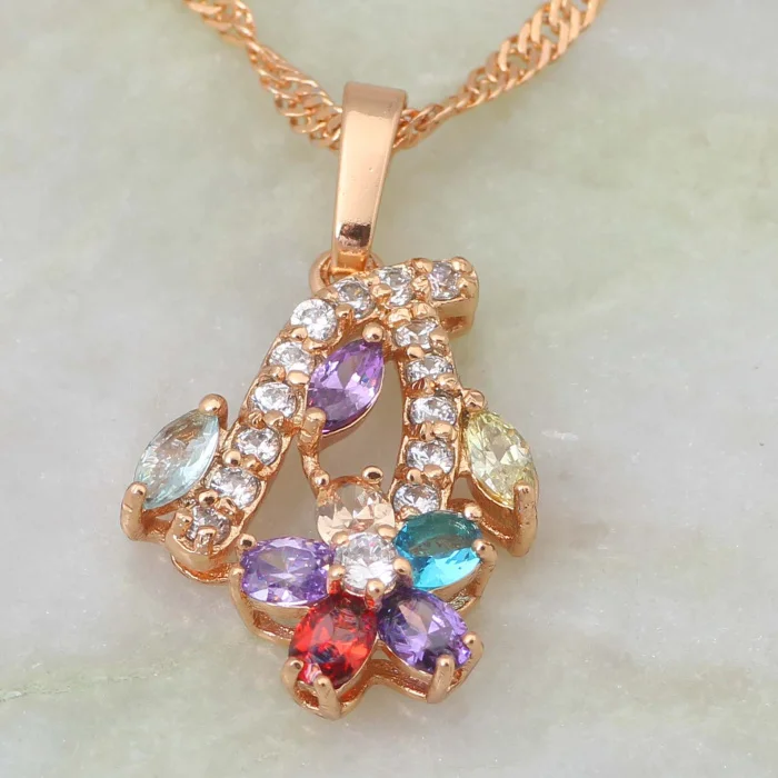 Брендовые дизайнерские женские модные ювелирные изделия золотые разноцветные