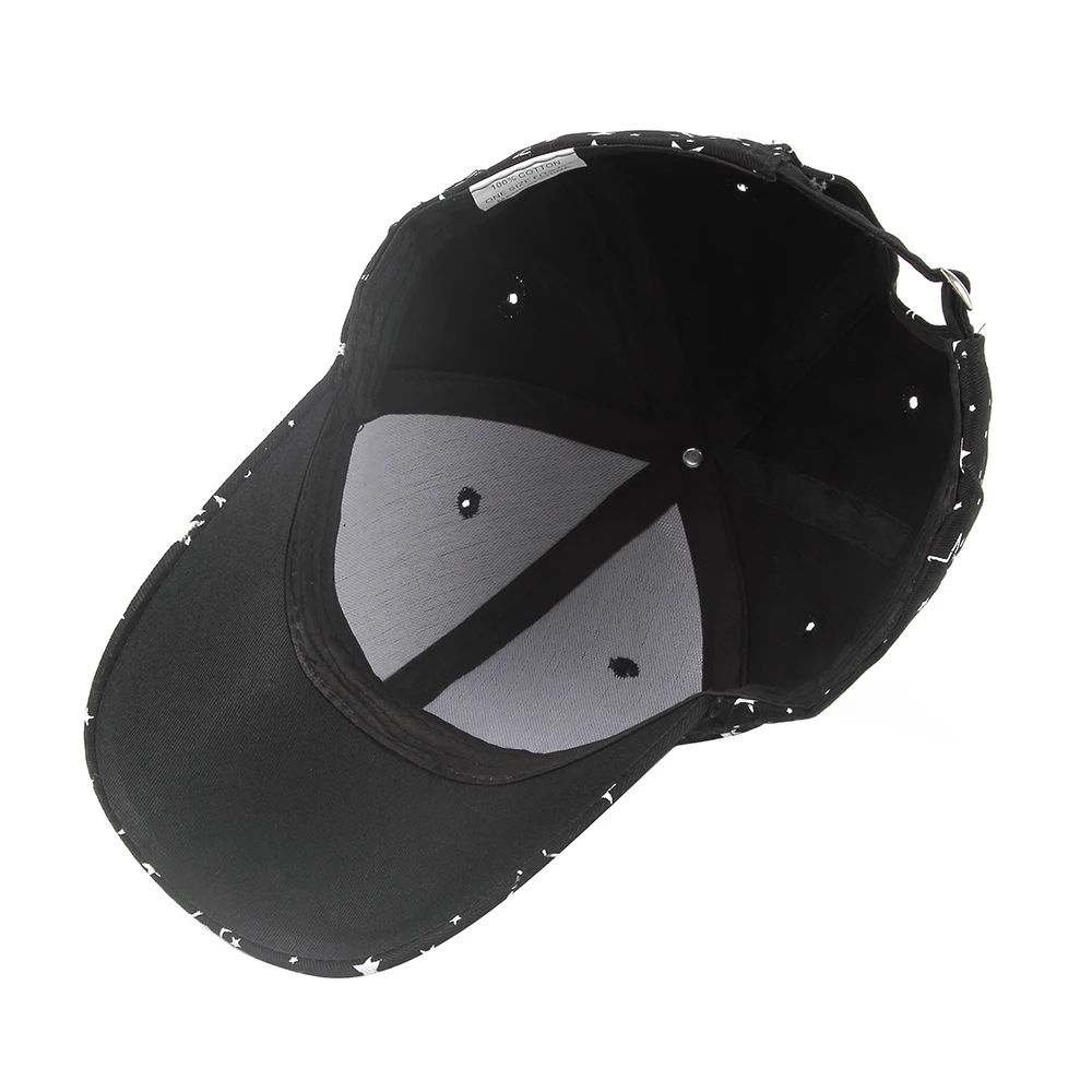 Winfox Новинка Весна Лето Черный Белый Цвет Звезда Gorras Casquette папа шапки бейсболки