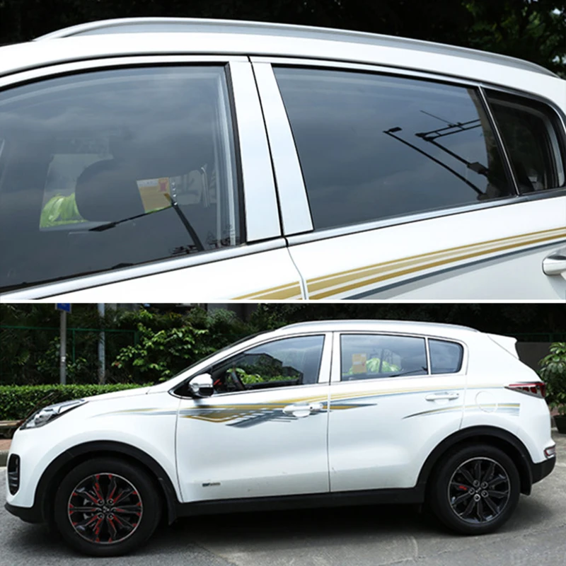 Для Kia Sportage QL 2017 2020 хромированная накладка на столб из нержавеющей стали для окон