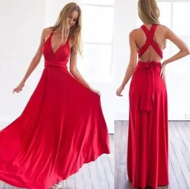 Style 4 Женские сексуальные женские макси Клубное Бандажное платье Длинные вечерние многоходовые качели платье-трансформер Бесконечность халат подружки невесты Boho женское платье - Цвет: Style 4