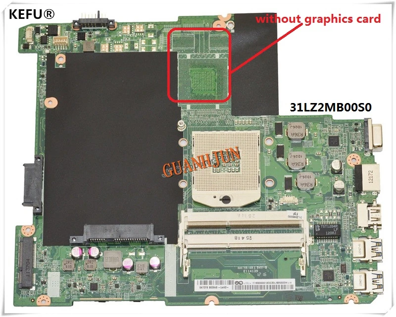 Высококачественная материнская плата KEFU DA0LZ2MB6F0 31LZ2MB00S0 Z480 для ноутбука Lenovo z480