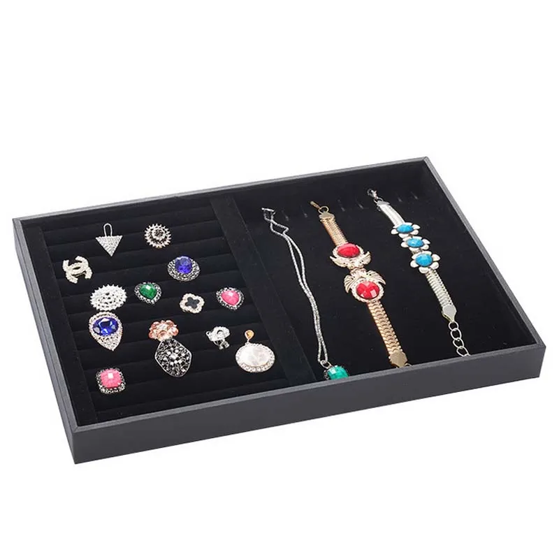 

Jewelry Display Tray Rings Bracelets Necklaces Plate Of Dual-Use Earrings Pendant Accessories Storage Dish Box