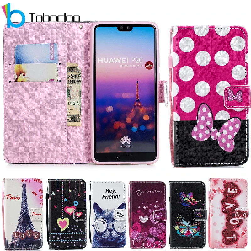 Кожаный чехол бумажник с цветочным узором для Huawei P20 Honor 9 Lite 10 7A 7C 7X 6C PRO Y5 Y6 Y7 PRIME 2018