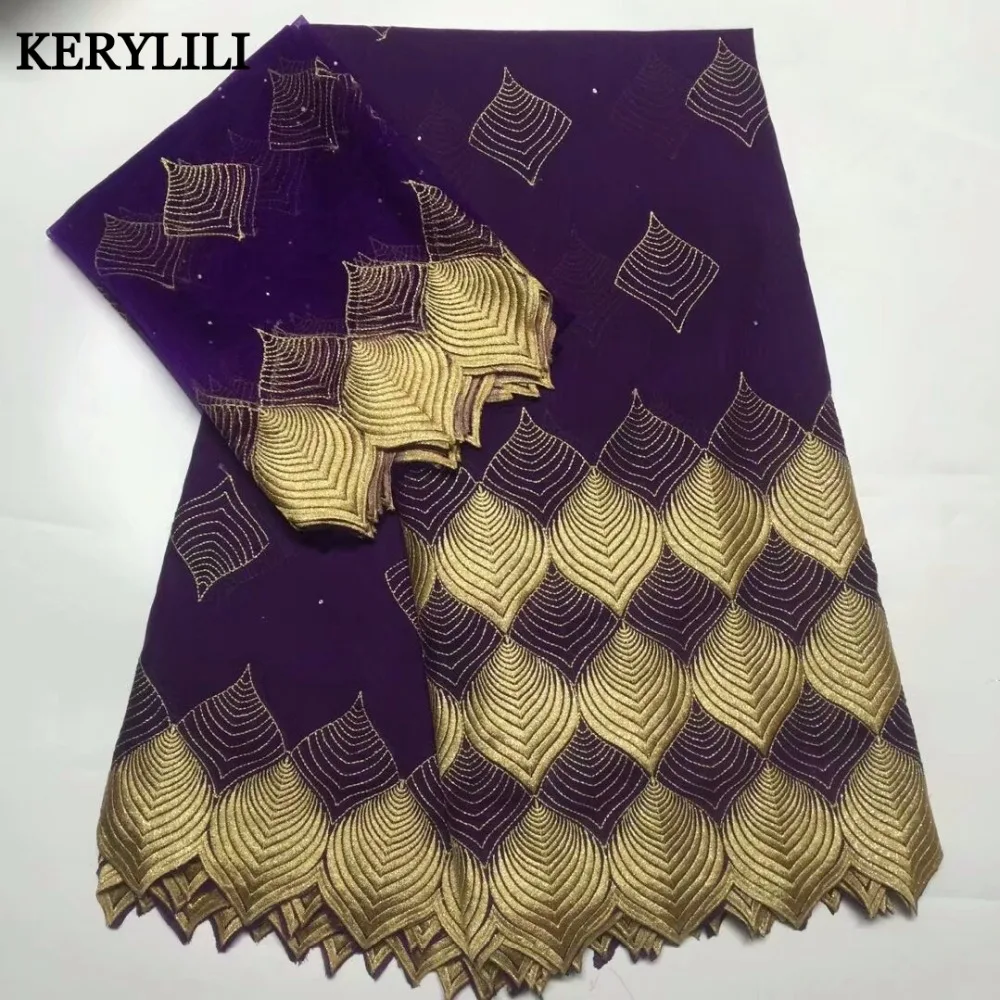 KER YLILI синяя нигерийская кружевная ткань хлопок высокое качество африканская