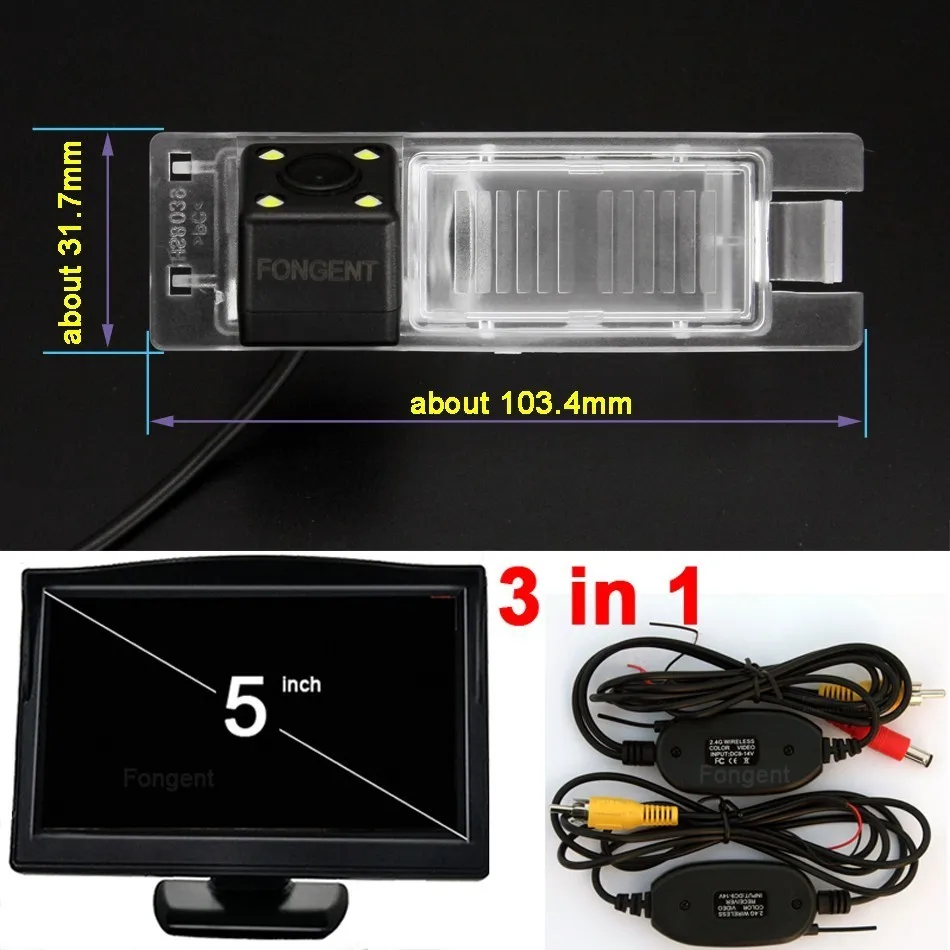 wireless monitor 1 Для Buick Opel Astra H J Corsa Meriva Vectra Zafira Insignia FIAT Grande Regal Автомобильная CCD камера заднего вида беспроводной монитор - Название цвета: wireless monitor 1