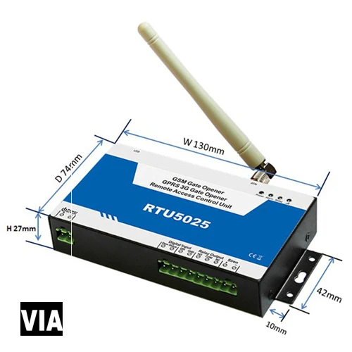 

RTU5025 GSM Gate Opener,Door Opener, Cell Switch, 3G Band Remote Switch On Off By Mobile Phone W/2 Digital Inputs