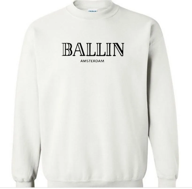 2018 новые модные толстовки с круглым вырезом Ballin мужская толстовка графическим