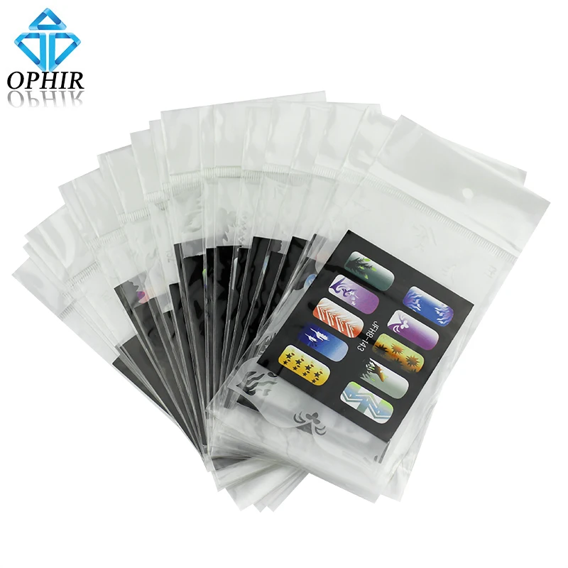 Офир гвоздь инструменты набор 8 200 Аэрограф для дизайна ногтей трафарет дизайн 20