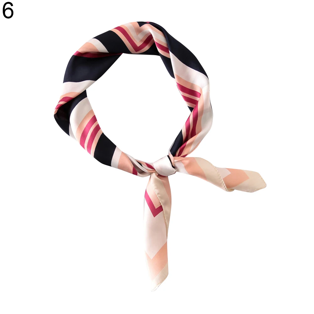 Модный маленький квадратный шарф бандана для мужчин и женщин атласный шейный