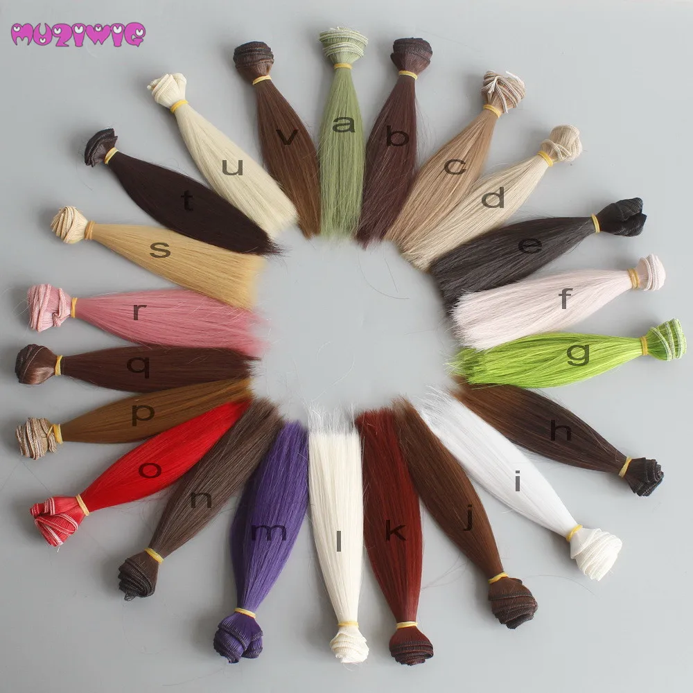 Куклы парики 15*100 см прямые волосы парики для 1/3 1/4 1/6 BJD SD Blyth куклы