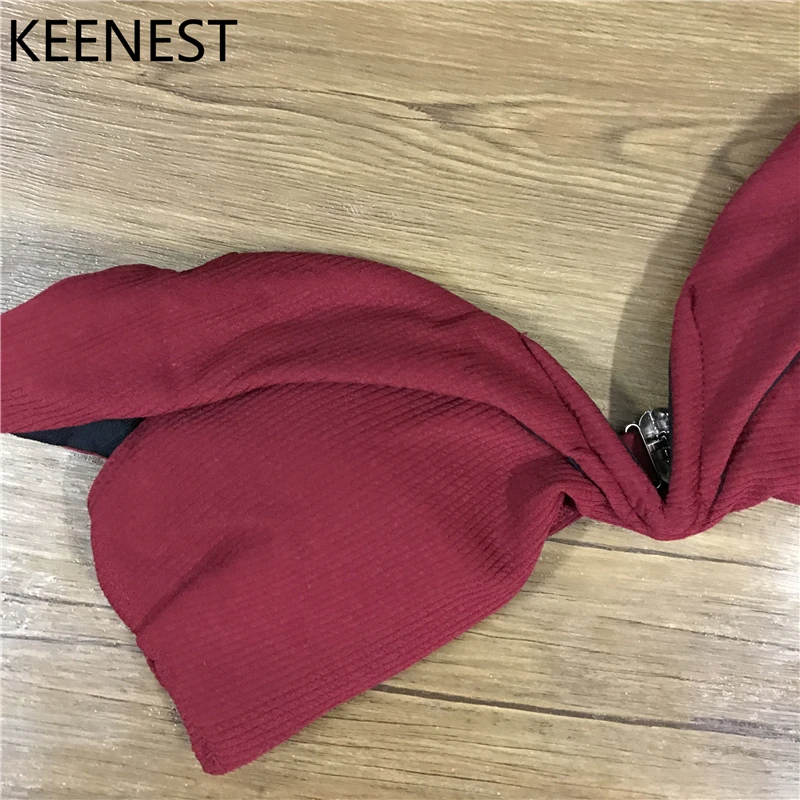KEENEST Бикини красного вина женский купальник с низкой талией пуш ап бикини