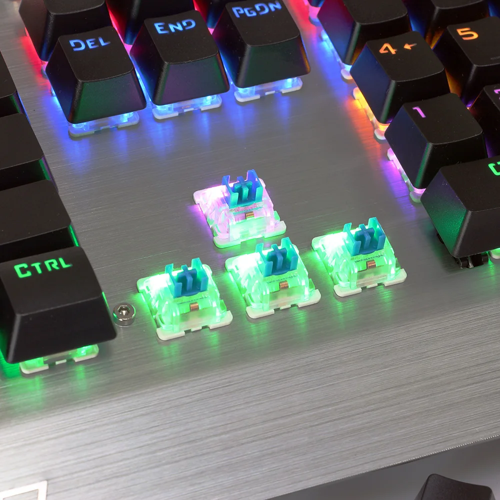 7pin механическая клавиатура 104 key Проводная синий переключатель игровая для