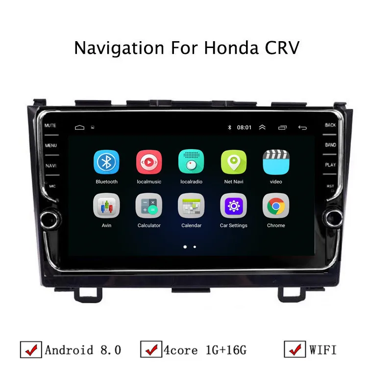 9 &quotAndroid 8 1 автомобильный gps навигатор для Honda CRV 2007 2011 Автомагнитола стерео