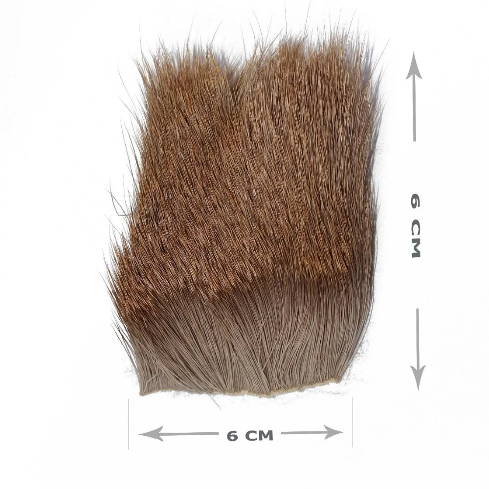 Tigofly 2 шт./партия лося Волосы на теле длинные густые меховые 6 см X 6 см сухие мухи для рыбалки