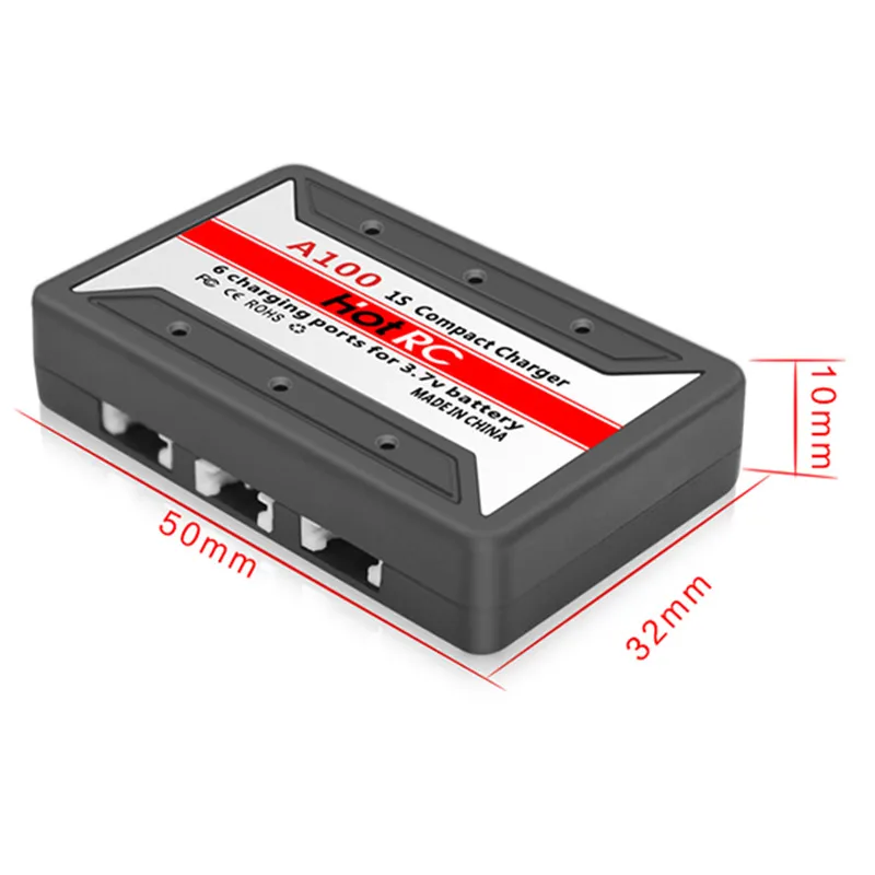 Новейшее зарядное устройство HotRc A100 6 в 1 3 7 В Lipo для Hubsan X4 Q4 H107L H107C WLtoys JJCR UDI Quadcopter