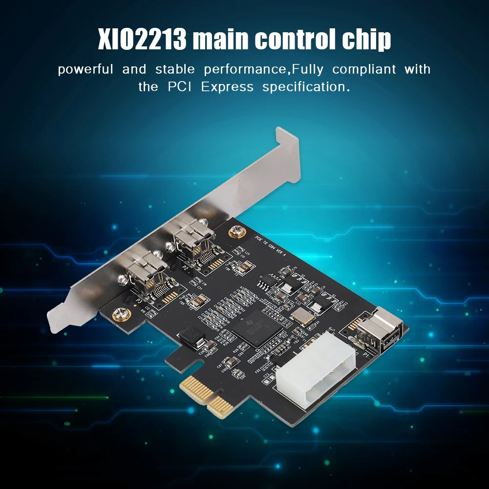 Горячая PCI E в 3 портовый 1394B Карта видеозахвата 800 Мбит/с адаптер карты контроллера