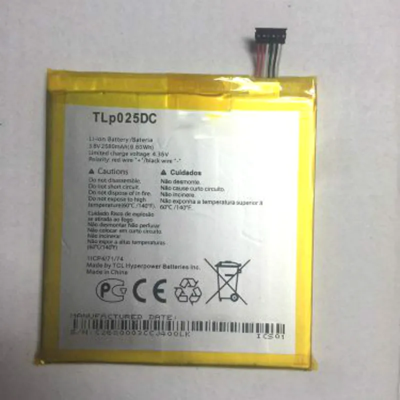 Аккумулятор 2580mAh для Alcatel Pixi 4 6 0 OT 8050D/9001D TLp025DC Мобильный телефон батареи + трек