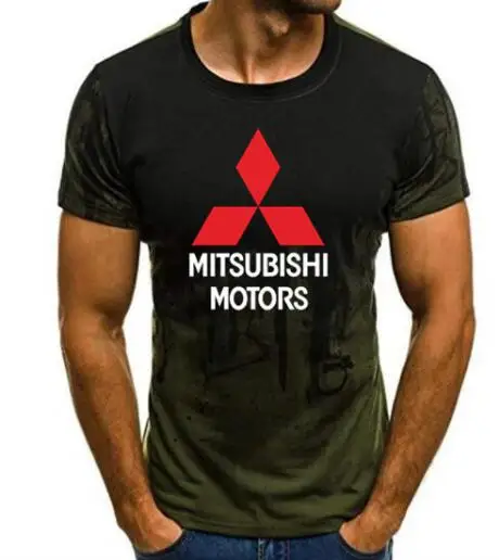2019 Новая летняя футболка Mitsubishi Мужская и Женская Рабочая с коротким рукавом