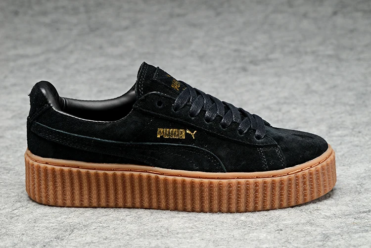 2018 Новое поступление Puma Rihanna замшевые криперы Для женщин и Мужская обувь дышащая