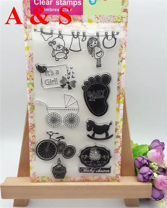 3Different Sewing Swing Furniture Baby Transparent Silicone Stamp/Seal for DIY scrapbooking/photo album Decorative clear stamp | Канцтовары