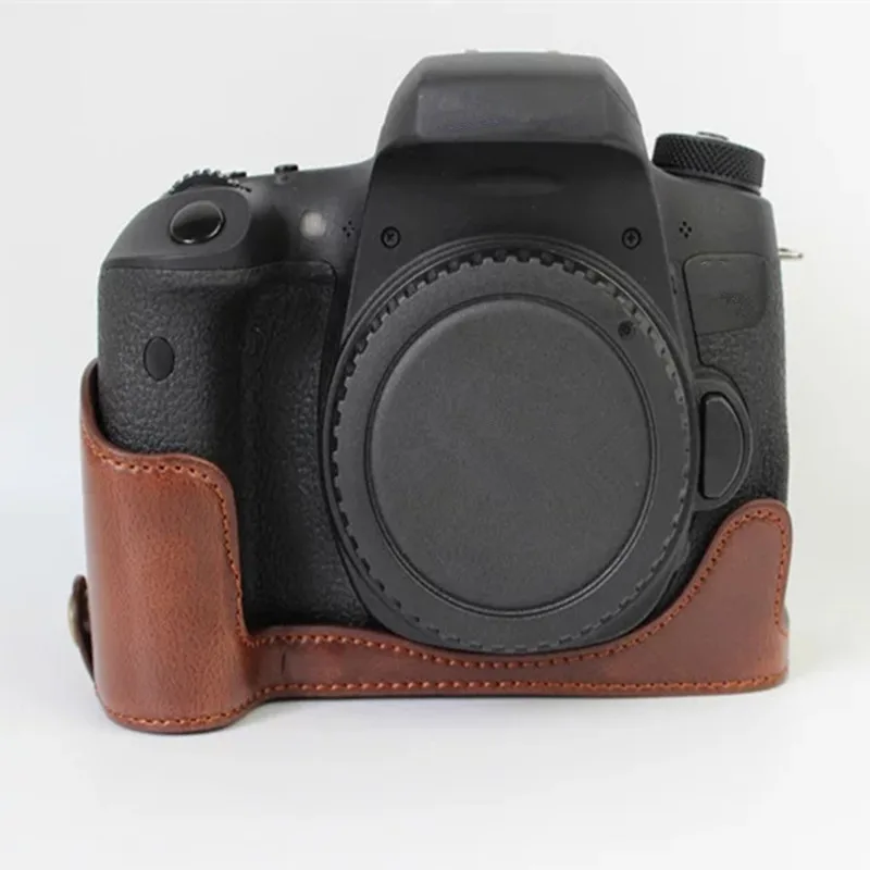 Ocotex 3 вида цветов камера видео сумка Половина чехол для Canon EOS 760D 760d PU Ручка база