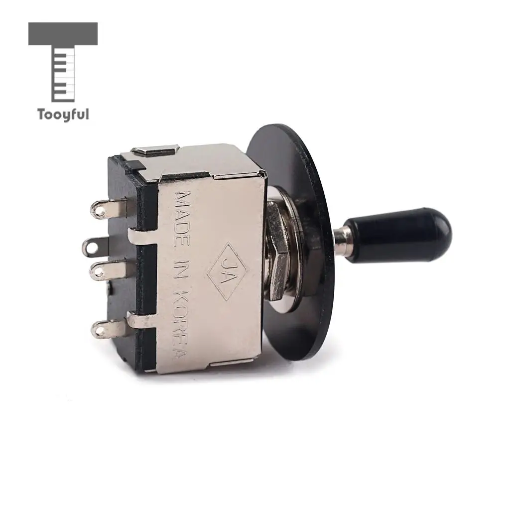 Tooyful Black 3 Way Toggle Switch Pickup Selector with Rhythm Treble Washer Ring for LP Electric Guitar | Спорт и развлечения