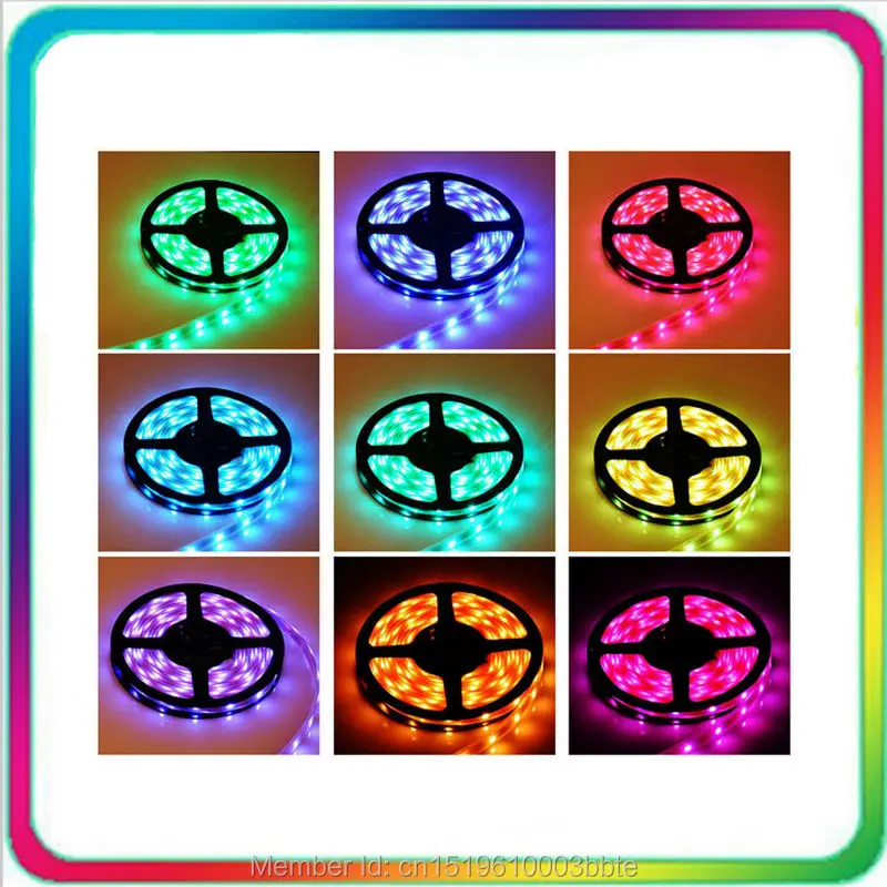 12 Рулонов Гибкой RGB LED-ленты 5630 5050 2835 5730 3528 с чипами Epistar, 2-летняя гарантия, 5М, 12В, водонепроницаемость IP65.