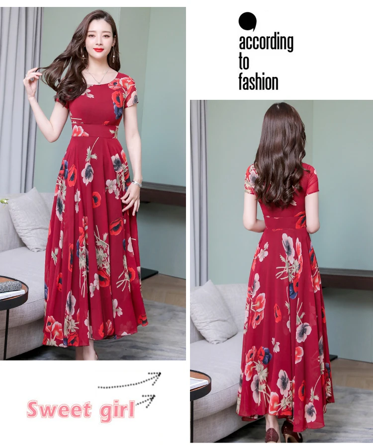Винтажные Цветочные шифоновые Boho Макси сарафаны 3XL плюс размер пляжные миди летние новые платья элегантные женские облегающие вечерние платья