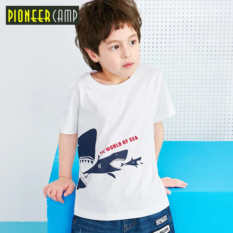 Pioneer kids/Новая летняя футболка с короткими рукавами для мальчиков детская одежда
