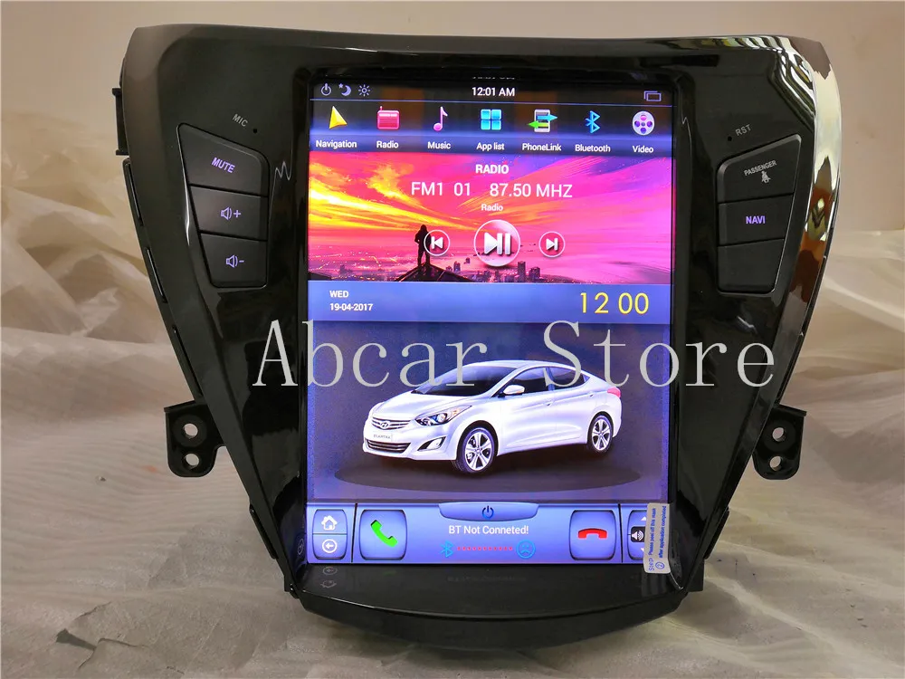 10,4 ''Tesla стиль Android 8,1 автомобильный dvd-плеер gps навигация для hyundai Elantra 2012- стерео радио PX6 CARPLAY ips HDMI
