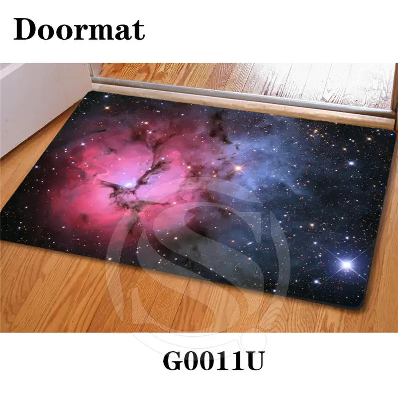 Custom Beauty Galaxy DoorMat Art Pattern Printed Carpet Floor Hall Bedroom Cool Pad Fashion Rug Drop Shipping SQ0611-GB76 | Дом и сад