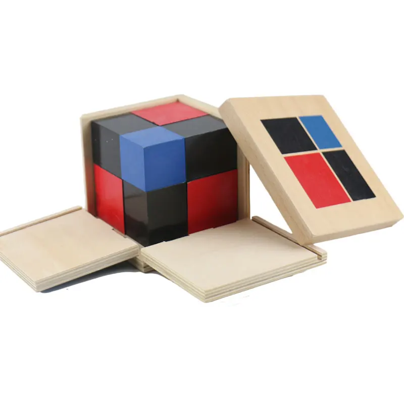 

Деревянный Монтессори, математический биномиальный куб, игрушки для детей, Монтессори, обучающая, для дошкольного и раннего обучения, дерев...