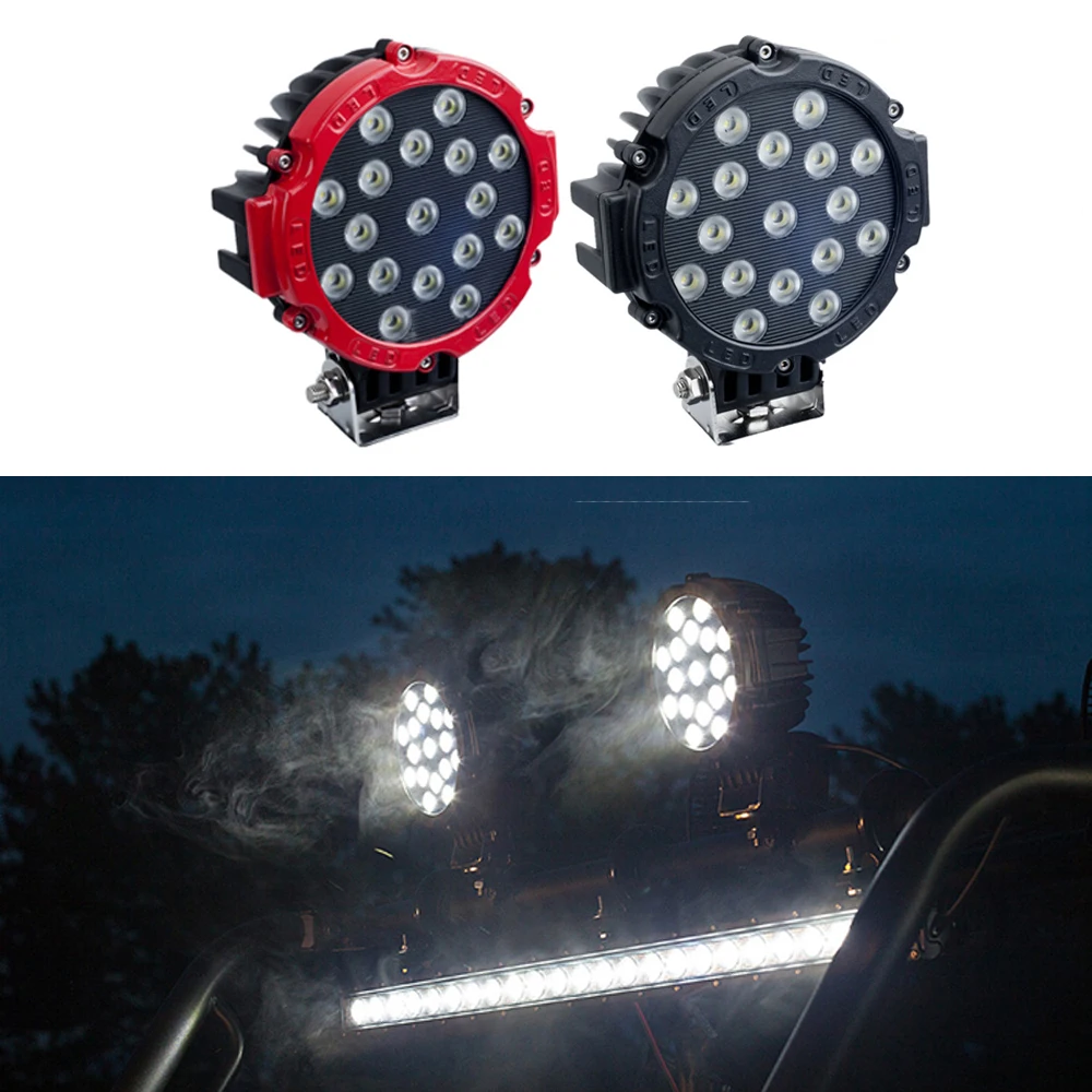 

1 шт. ECAHAYAKU 7 дюймов 51 Вт круглый луч точечная Светодиодная рабочая лампа для 4x4 внедорожника грузовика трактор ATV SUV дальнего света автомобиль...