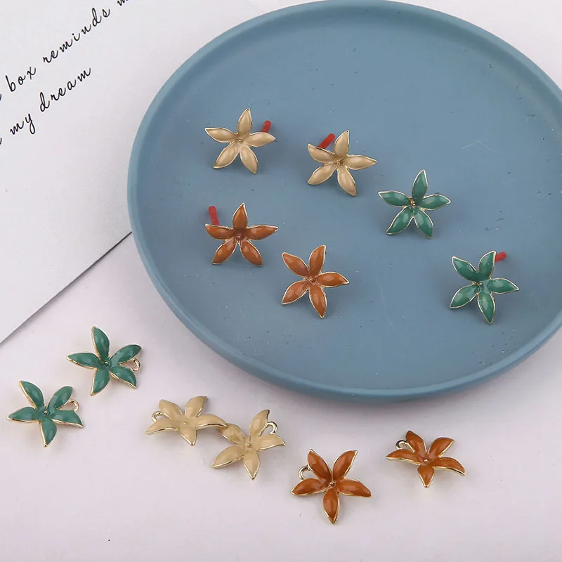 Женские серьги гвоздики в форме цветка 30 шт./лот 22 мм|Серьги-гвоздики| |