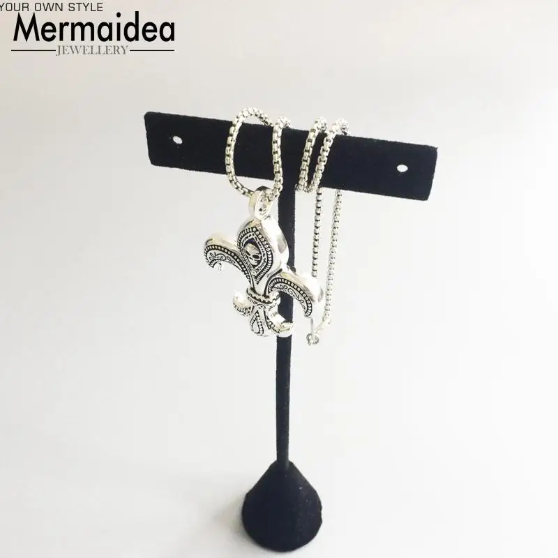 Кулон череп Бурбон Лилия Флер де 2020 Новый Модный Ювелирный Стиль Bijoux Панк