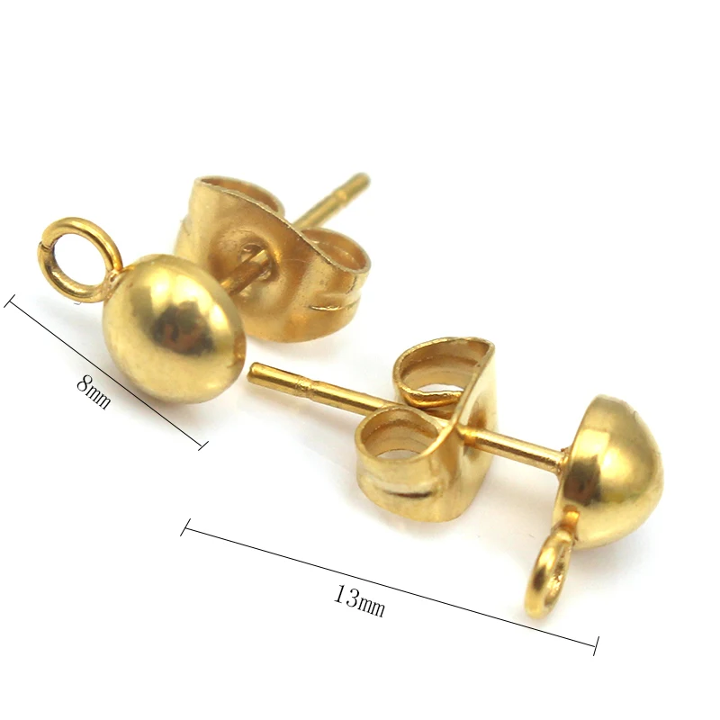 Jewellery Components gold color Findings Cabochon Setting Earrings Pin Cup Pit Stud earring base DIY Making Ear Studs Head Pins | Украшения