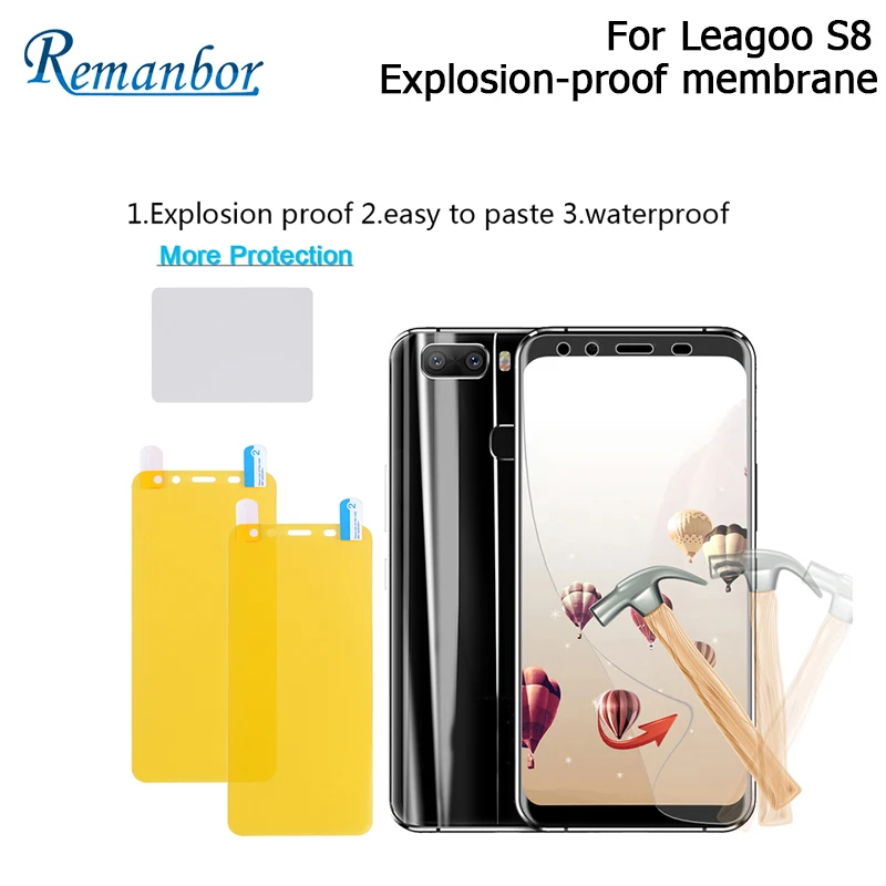 Remanbor 2 шт. hyyt для Leagoo S8 не стеклянные противовзрывная защитная пленка Замена Экран