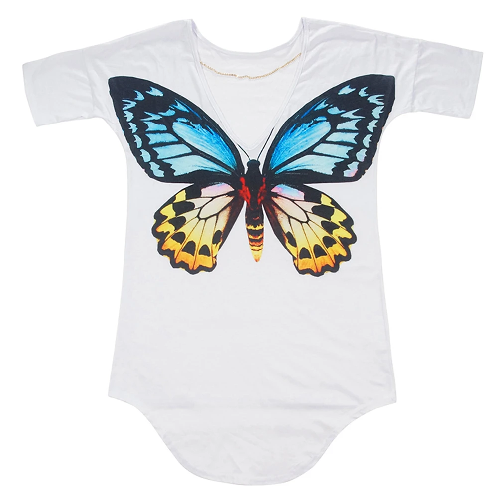 Женские короткий рукав Цельнокройное платье футболка Повседневное Cat с принтом