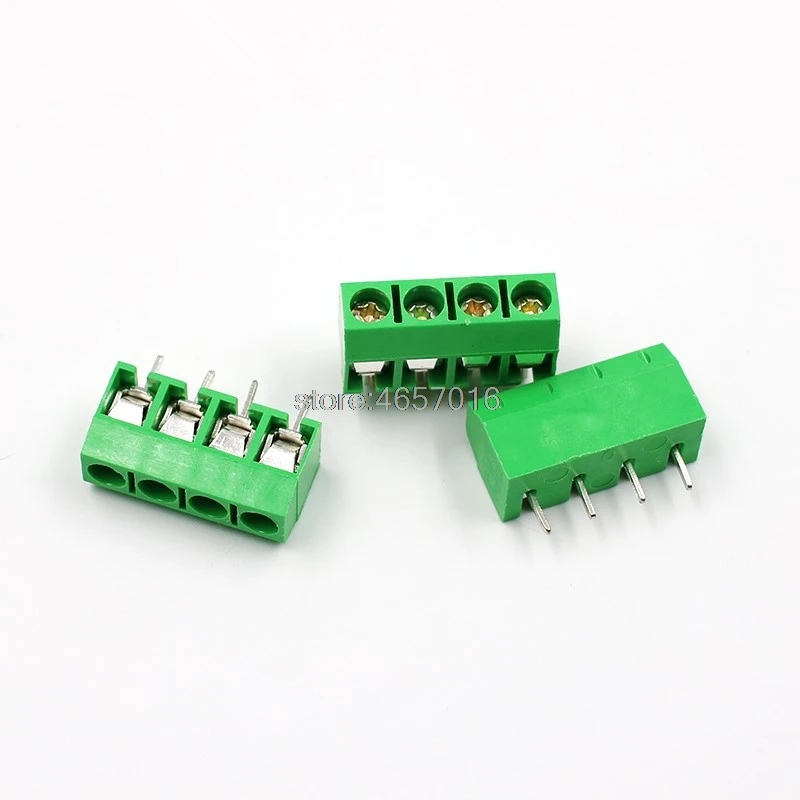 10 шт./лот KF301 5.0 2P 3P шаг 5 0 мм прямой контакт 4P винт PCB клеммный блок разъем синий