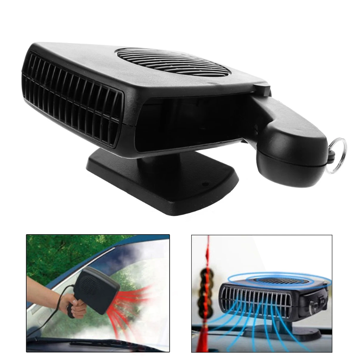 12 В портативный автомобильный обогреватель Defroster Demister Mute электрический автомобильный подогреватель