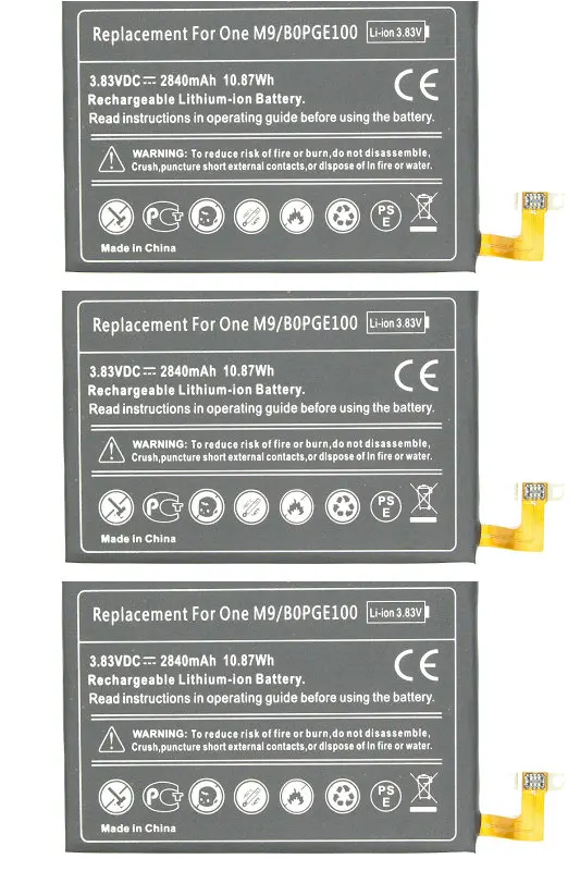 ITopZea 3 шт./лот 2840 мАч BOPGE100 B0PGE100 сменная батарея для HTC One M9 + M9W Plus M9pt Hima Ultra 0PJA10 0PJA13 |