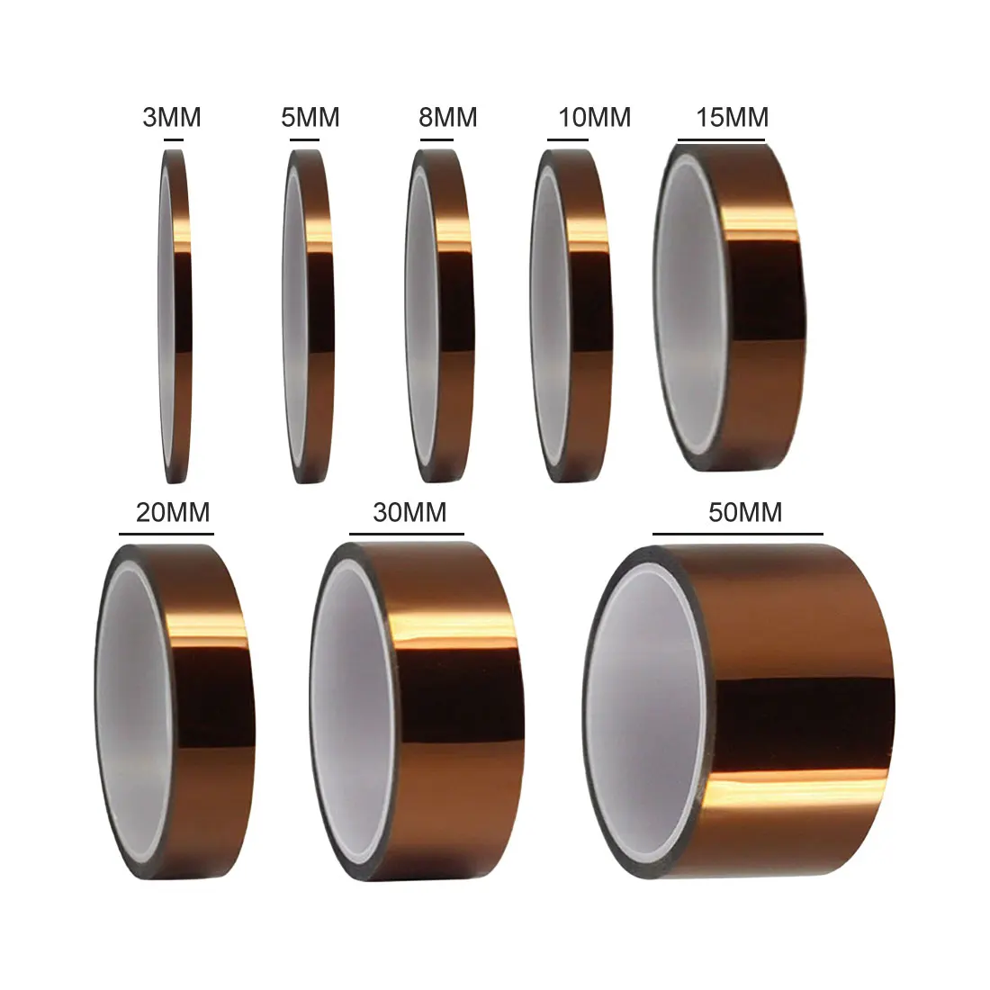 Высокотемпературная теплоизоляционная лента 33 м изоляционная из полиимида