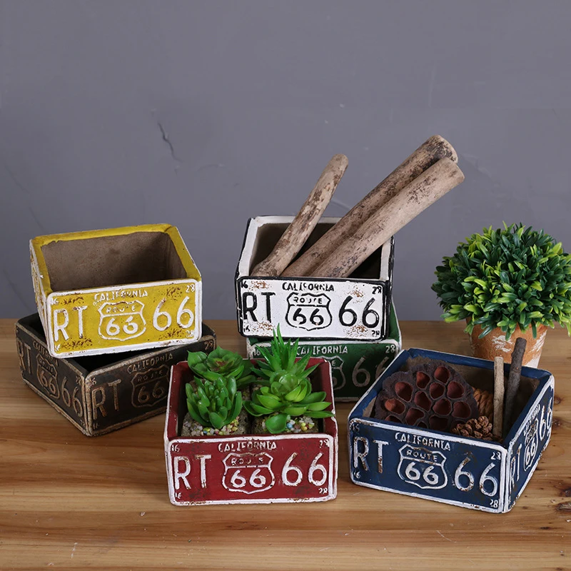 Ретро ностальгическая пепельница креативный номерной знак 66 предметы дорожного